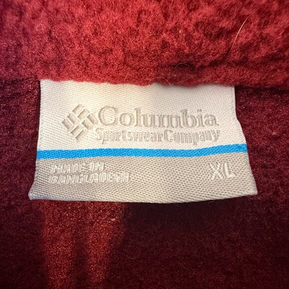 Columbia Red Half-Zip Fleece Pullover – Men’s XL – Outdoor Warm - Picture 3 of 5